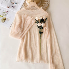 Load image into Gallery viewer, Transparent Loose Women's Lace Blouse
