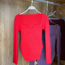 Load image into Gallery viewer, Square Collar Long Sleeve Woman's Sweater
