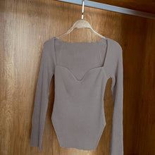 Load image into Gallery viewer, Square Collar Long Sleeve Woman's Sweater
