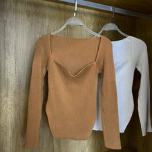 Load image into Gallery viewer, Square Collar Long Sleeve Woman's Sweater
