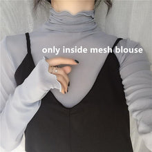 Load image into Gallery viewer, Transparent Loose Women's Lace Blouse
